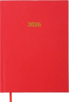 Щоденник датований 2026 Buromax Strong з бумвінілу А5 336 сторінок Червоний (BM.2129-05)