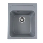 Гранітна мийка для кухні VALESO 4050 KORRADO матова Сірий металік (00120086)