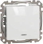1-клавішний вимикач з підсвіткою Schneider Electric Sedna Design білий (SDD111101L)