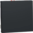 Вимикач 1-клавішний кнопковий Schneider Electric Unica New 10А 2 модулі антрацит NU320654