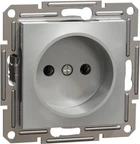 Розетка без заземлення Schneider Electric Asfora Алюміній EPH3000161