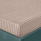 Простынь на резинке Zastelli Ivory Stripes 1см сатин 100% хлопок 160*200+25см Айвори