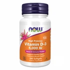 Витамины NOW Foods, жевательный витамин D3, натуральный мятный вкус, 5000 МЕ, 120 жевательных таблеток