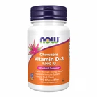 NOW Foods, жувальний вітамін D3, натуральний фруктовий смак, 1000 МО, 180 жувальних таблеток