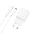 Зарядное устройство - адаптер питания и кабель HOCO C96A single port charger set + Micro-USB белый