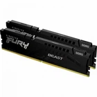 Пам'ять 32Gb x 2 (64Gb Kit) ddr5, 5600 MHz, Kingston Fury Beast, Black, 36-38-38, 1.25v, з радіатором (kf556c36bbek2-64)