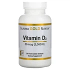 Витамины California Gold Nutrition Vitamin D3 50 mcg 2,000 IU 360 капсул