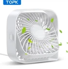 Портативный USB вентилятор с вращением на 360 градусов 3 режима скорости TOPK