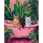 Картина по номерам "Коты в ванной" 11692-AC 40x50 см