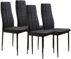 Zestaw krzeseł do salonu i jadalni ModernHome by Multistore DC860 4 szt Czarne (5903089064862)