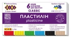 Пластилін CLASSIC 6 кольорів, 120г ZIBI (ZB.6230)