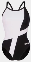 Купальник закрытый для женщин Arena DIAMOND SWIMSUIT LIGHTDROP BAC черный, белый 42 (007757-510)