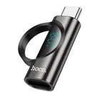 Переходник HOCO UA32A Type-C to Lightning | быстрая зарядка до 60 Вт, дисплей, поддержка передачи данных, компактный, широкая совместимость, Plug and Play | Черный