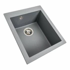 Гранітна мийка для кухні VALESO 4150 SOKIL матова (сірий металік) (00119914)