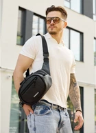 Сумка через плечо бананка Sambag Flex черная