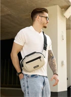 Сумка через плечо бананка Sambag Flex серая