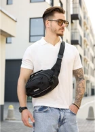 Сумка через плече бананка Sambag Flex Pro чорна