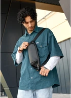 Сумка через плече бананка Sambag Holster W MSH чорна з перфорацією