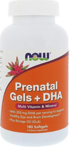 Вітаміни для вагітних з риб'ячим жиром Now Foods Prenatal Gels + DHA 180 капс в упаковці (ARE-575642)