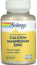 Кальцій магній та цинк Solaray Calcium Magnesium Zinc 100 вег капс в упаковці (ARE-575837)