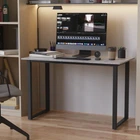 Стол письменный Кнап 2 Ferrum-decor 750x1000x600 Черный металл ДСП Бетон 16 мм (FRD-106392)