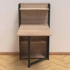 Стіл книжка з етажеркою Практик 1 Ferrum-decor 1200x640x990 Чорний метал ДСП Дуб Сонома 16 мм (FRD-104614)