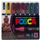 Набор маркеров uni POSCA Dark Color 1,8-2,5мм (PC-5M DARK COLOR 8C)