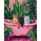 Картина по номерам "Коты в ванной" 11692-AC 40x50 см