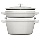 Набір із 2 каструль + кришка Staub 24 см білий (40508-385-0)