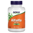 Натуральная добавка Now Foods Люцерна Alfalfa 650 мг Таблетки