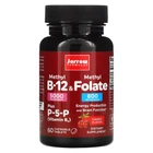Метил B12 и метилфолат, вкус вишни, Methyl B-12 & Methylfolate + P5P (B6), Jarrow Formulas, 60 леденцов
