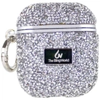 TPU чохол Bling World Rock Diamond для навушників AirPods 1/2 Серебряный