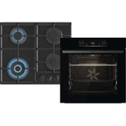 Комплект Gorenje (духовка електрична BO6735E05B + поверхня газова на склі GTW641EB), 743549, чорний