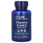 Вітамін D і К з йодом, Vitamins D and K with Sea-Iodine, Life Extension, 60 капсул