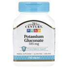 Глюконат калію 21st Century (Potassium Gluconate) 595 мг 110 таблеток CEN21387