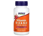 Вітамін Д3 з витамином К2 NOW Foods (Vitamin D3&K2) 1000 МО/45 мкг 120 капсул NOW00369