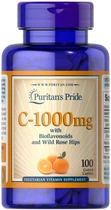 Вітамін C з біофлавоноїдами та шиповником Puritan's Pride (Vitamin C with bioflavonoids & rose hips) 1000 мг 100 шт