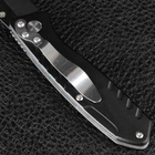 Складной нож TEKUT LK5070 с зажимом (полная длина 17 7см длина лезвия 7 5см) черный - изображение 5