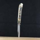 Складной нож TEKUT рукоятка кость (полная длина 18 6см длина лезвия 7 3см) в коробке - изображение 8