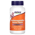 Натуральна добавка NOW Foods Ashwagandha Stress Relief капсулы