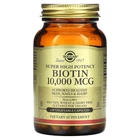 Біотин, Biotin, Solgar, надвисока ефективність, 10000 мкг, 120 рослинних капсул