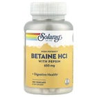 Аминокислота Solaray бетаин HCL пепсин HCL PEPSIN 650mg