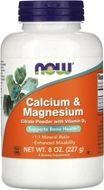 Кальций + Магний Now Foods Calcium & Magnesium порошок 227 г (NOW-01243)