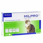 Таблетки от глистов для кошек Virbac Milpro 2-8 кг 16 мг/40 мг 4 таблетки