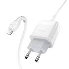 Мережевий зарядний пристрій з кабелем HOCO C72Q Glorious single port QC3.0 charger set(Micro) 18W White (6931474732538)