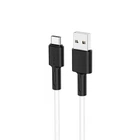 Кабель BOROFONE BX31 USB to Type-C 3A, 1m, silicone, TPE connectors, White (6931474710406)
