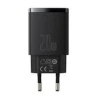 Мережевий зарядний пристрій Baseus Compact Quick Charger U+C 20W EU Black (CCXJ-B01)