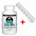 Ультра Магний Source Naturals Ultra-Mag 240 таблеток + Подарок Таблетница на 7 дней
