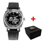 Наручные часы женские 021-3D Де би не була Silver-Black-Black Leather Awarder (acs0031877)