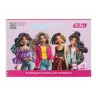Альбом для рисования Super Girl KIDS Line А4, 20 листов, 120 г/м², на пружине, розовый